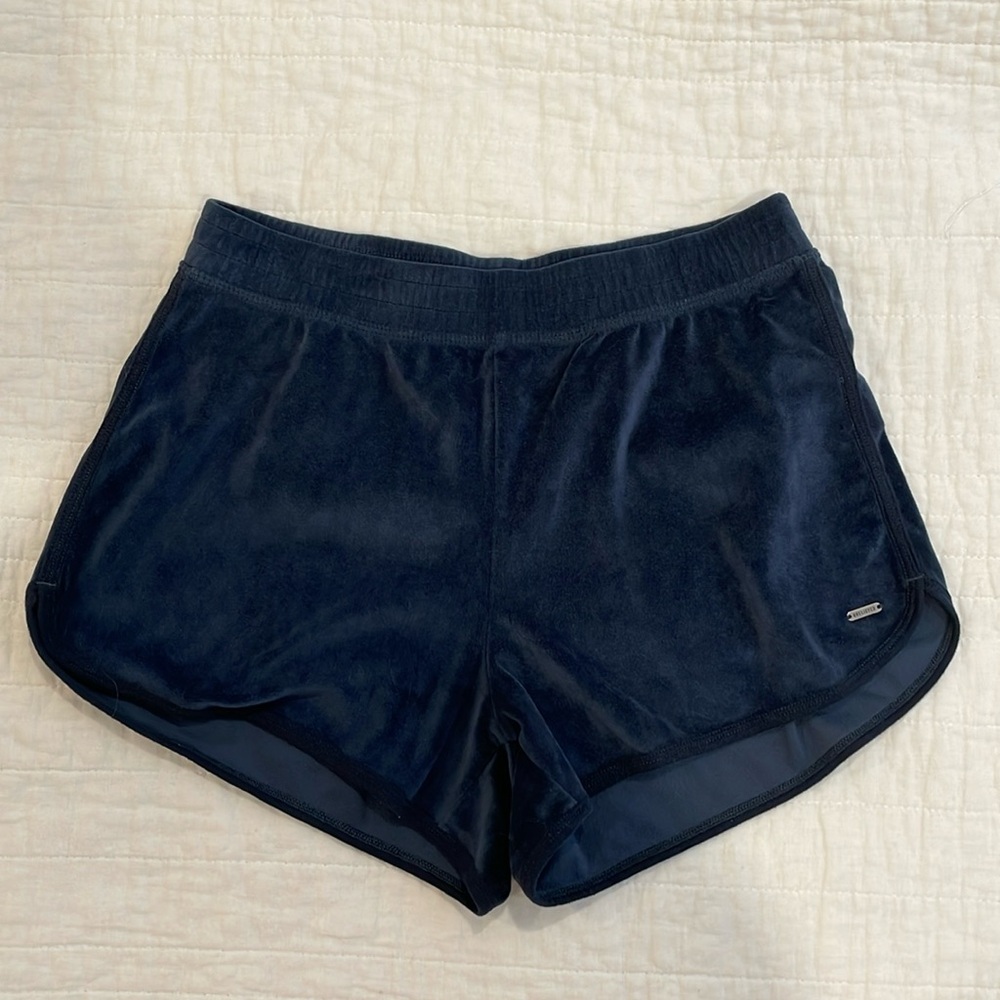 Hollister Navy Velvet Athletic-style Shorts